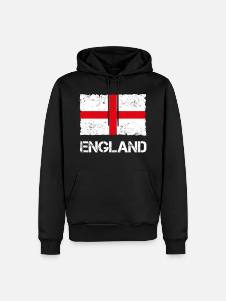 Angleterre - Sweat à capuche Premium bio Homme - noir