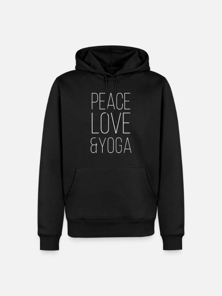 yoga - Men’s Premium Organic Hoodie - black