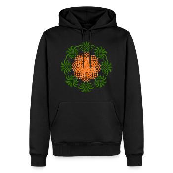 Ananas Circle - Männer Premium Bio Hoodie - Schwarz - Vorne - Nico (187cm)