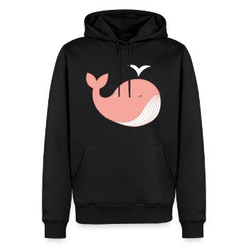 Whale not! - Men’s Premium Organic Hoodie - black - Front - Nico (187cm)