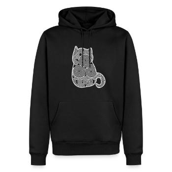 Katze Mandala Perser Maine Coon Geschenk - Männer Premium Bio Hoodie - Schwarz - Vorne - Nico (187cm)