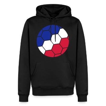 Ballon Italie Football Français Supporter France - Sweat à capuche Premium bio Homme - noir - Devant - Nico (187cm)