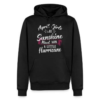 April Girls are sunshine mixed with a little hurri - Männer Premium Bio Hoodie - Schwarz - Vorne - Nico (187cm)