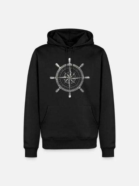 Compass grunge - Men’s Premium Organic Hoodie - black