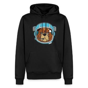 Bulldog Bulldog Austronaut Dog Gift - Sweat à capuche Premium bio Homme - noir - Devant - Nico (187cm)