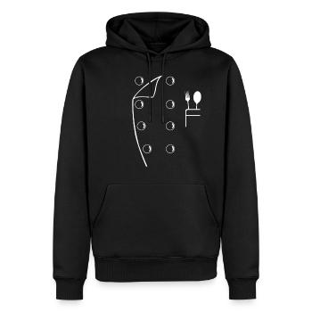 Koch Kochen Kochweste Essen Geschenk - Männer Premium Bio Hoodie - Schwarz - Vorne - Nico (187cm)