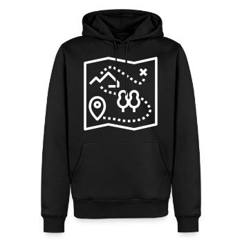 Card Adventure Gift Target Riddle Camping - Men’s Premium Organic Hoodie - black - Front - Nico (187cm)