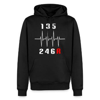 Voiture Gears Manuel Guy Guy cadeau idée cadeau - Sweat à capuche Premium bio Homme - noir - Devant - Nico (187cm)