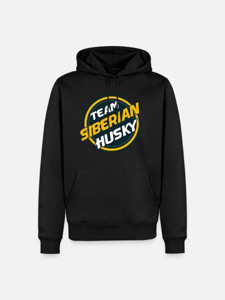 Team Husky - Männer Premium Bio Hoodie - Schwarz