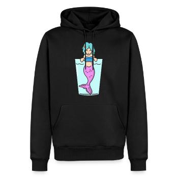 Meerjungfrau im Glas Geschenk Nixe Fabelwesen Meer - Männer Premium Bio Hoodie - Schwarz - Vorne - Nico (187cm)