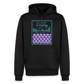 Meerjungfrau Einhorn Geschenk Nixe Spruch Meer See - Männer Premium Bio Hoodie - Schwarz - Vorne - Nico (187cm)
