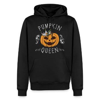 Couronne de costume citrouille d'Halloween - Sweat à capuche Premium bio Homme - noir - Devant - Nico (187cm)