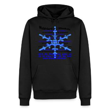 Waldviertler Kälteskala - Männer Premium Bio Hoodie - Schwarz - Vorne - Nico (187cm)