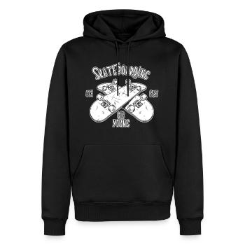 Skateboarding - Live Fast Die Young - Männer Premium Bio Hoodie - Schwarz - Vorne - Nico (187cm)