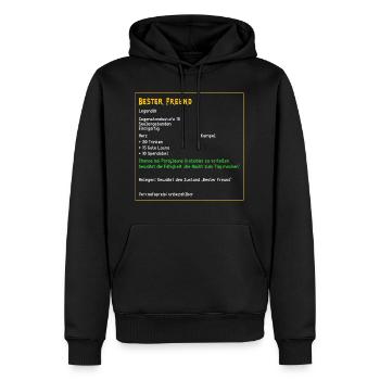 Legendärer Bester Freund Kumpel Legendär Held PC - Männer Premium Bio Hoodie - Schwarz - Vorne - Nico (187cm)