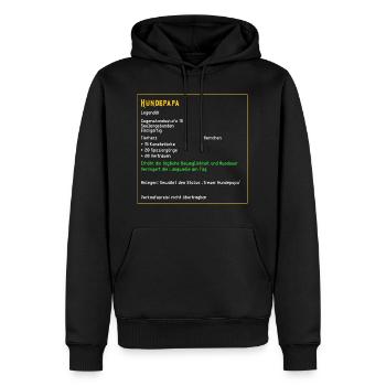 Legendärer Hundepapa Legendär Hund Tiere - Männer Premium Bio Hoodie - Schwarz - Vorne - Nico (187cm)
