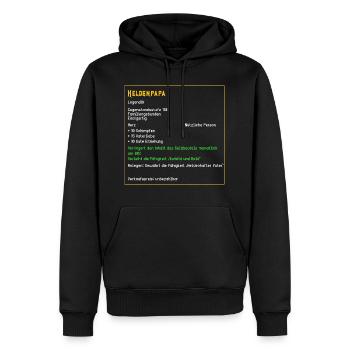 Legendärer Heldenpapa Legendär Papa Vater Eltern - Männer Premium Bio Hoodie - Schwarz - Vorne - Nico (187cm)