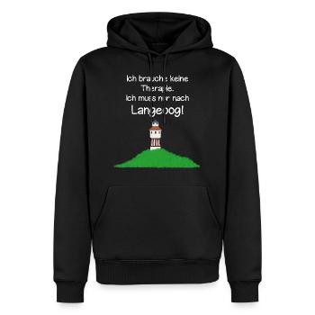 Je dois juste aller à Langeoog! - Sweat à capuche Premium bio Homme - noir - Devant - Nico (187cm)