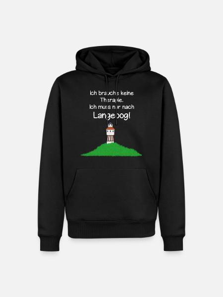 Ich muss nur nach Langeoog! - Männer Premium Bio Hoodie - Schwarz