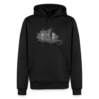 Berlin - Sweat à capuche Premium bio Homme - noir - Devant - Nico (187cm)