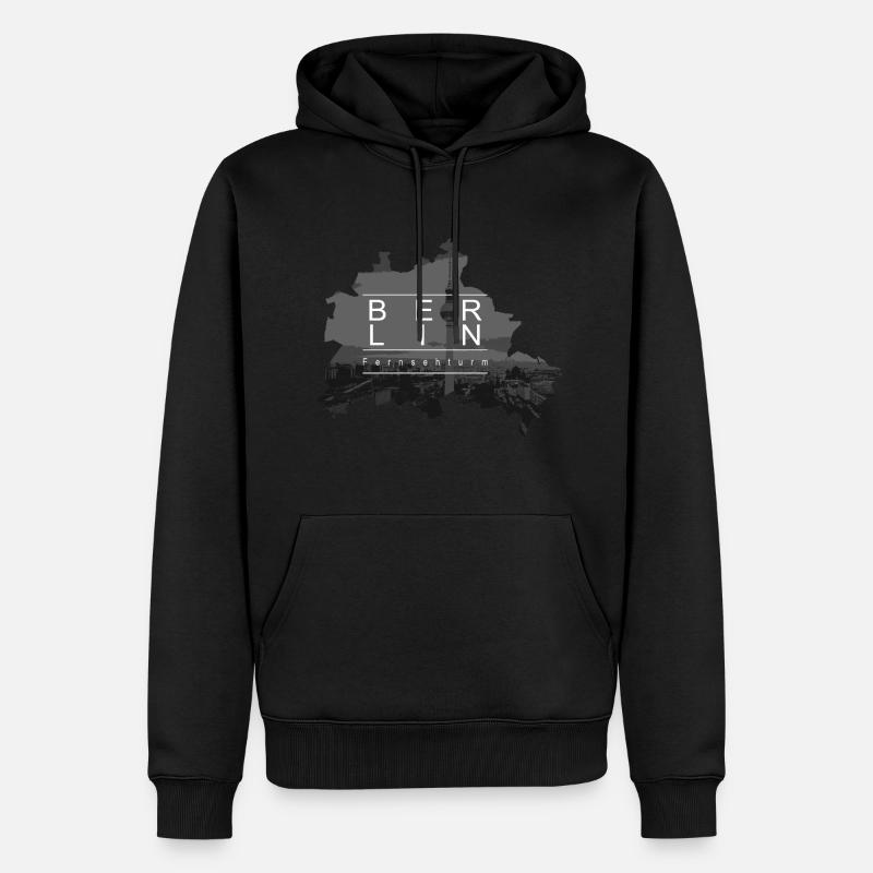 Berlin - Sweat à capuche Premium bio Homme - noir
