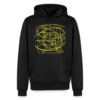 design rich and noble artwork fantastic - Männer Premium Bio Hoodie - Schwarz - Vorne - Nico (187cm)