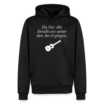 Du bist die Stradivari unter den Arschgeigen - Männer Premium Bio Hoodie - Schwarz - Vorne - Nico (187cm)