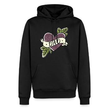 Meilleur papa - Sweat à capuche Premium bio Homme - noir - Devant - Nico (187cm)