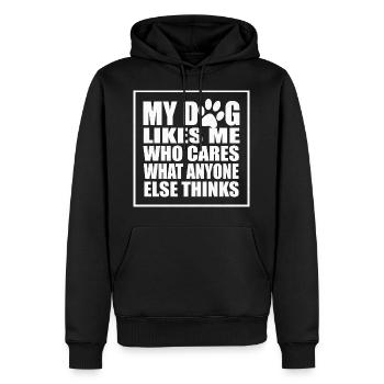 Hund Hunde lustige Sprüche - Männer Premium Bio Hoodie - Schwarz - Vorne - Nico (187cm)