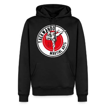 taekwando - Men’s Premium Organic Hoodie - black - Front - Nico (187cm)