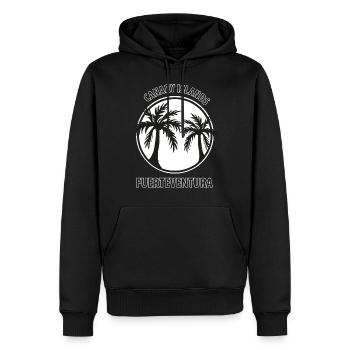 Canary Islands Fuerteventura Palme - Männer Premium Bio Hoodie - Schwarz - Vorne - Nico (187cm)