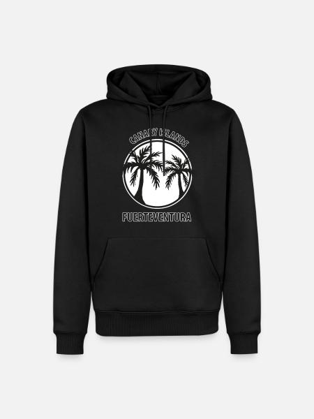 Canary Islands Fuerteventura Palm - Men’s Premium Organic Hoodie - black