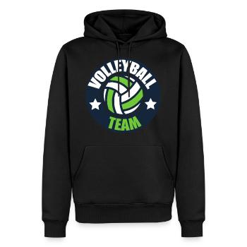 Volleyball Team Emblem Mannschaft - Männer Premium Bio Hoodie - Schwarz - Vorne - Nico (187cm)