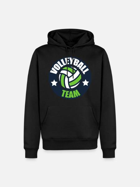 Volleyball team emblem team - Men’s Premium Organic Hoodie - black