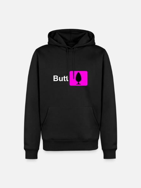 Butt Plug Icon Pink - Men’s Premium Organic Hoodie - black
