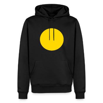 Gelb Kreis rund Sonne Shirt Geschenkidee Stylisch - Männer Premium Bio Hoodie - Schwarz - Vorne - Nico (187cm)