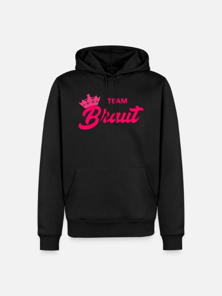 Team Braut - Männer Premium Bio Hoodie - Schwarz