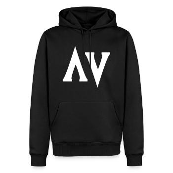Conception simple AV - Sweat à capuche Premium bio Homme - noir - Devant - Nico (187cm)