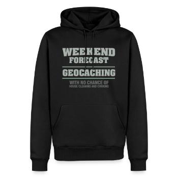 Geocaching - Sweat à capuche Premium bio Homme - noir - Devant - Nico (187cm)