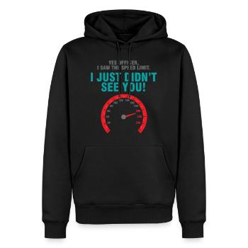 Auto Raser - Männer Premium Bio Hoodie - Schwarz - Vorne - Nico (187cm)