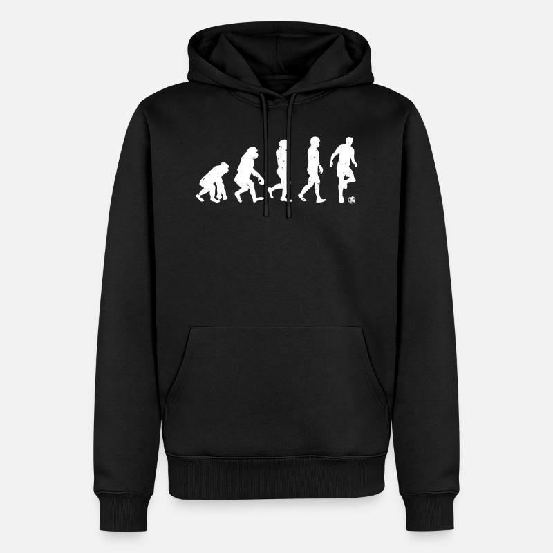 Mankind Evolution Soccer - Evolution Football - Sweat à capuche Premium bio Homme - noir