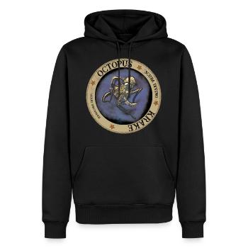 Pieuvre - Pieuvre - Plongée - Plongée sous-marine - Sweat à capuche Premium bio Homme - noir - Devant - Nico (187cm)