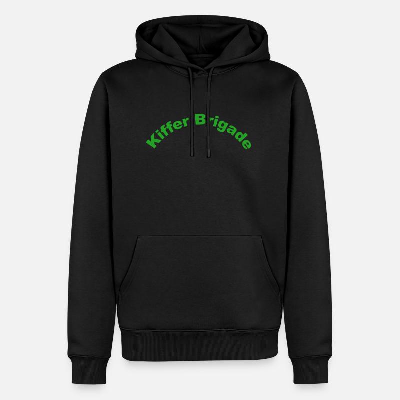 Kiffer Brigade - Männer Premium Bio Hoodie - Schwarz