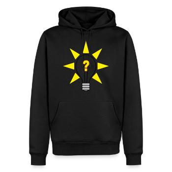 Gute Idee - Männer Premium Bio Hoodie - Schwarz - Vorne - Nico (187cm)