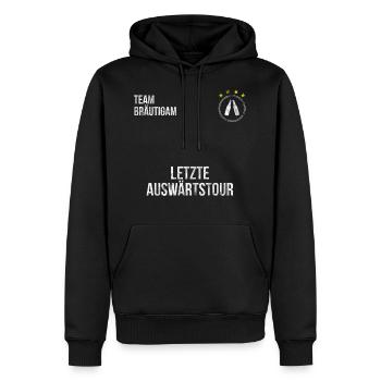 Team Bräutigam Gruppen Shirt Junggesellenabschied - Männer Premium Bio Hoodie - Schwarz - Vorne - Nico (187cm)