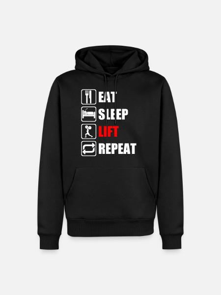 weightlifting - Men’s Premium Organic Hoodie - black