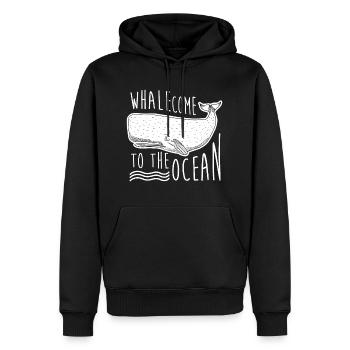 Wal Willkommen Ozean Geschenk Meer Säugetier - Männer Premium Bio Hoodie - Schwarz - Vorne - Nico (187cm)