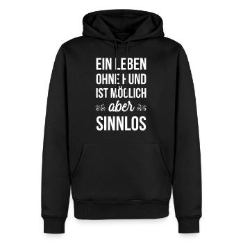 Hund Statement Spruch Hunde Besitzer Geschenk - Männer Premium Bio Hoodie - Schwarz - Vorne - Nico (187cm)