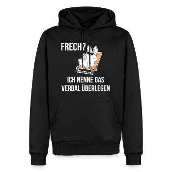 Méchant vilain lapin déclaration Geek devis cadeau - Sweat à capuche Premium bio Homme - noir - Devant - Nico (187cm)