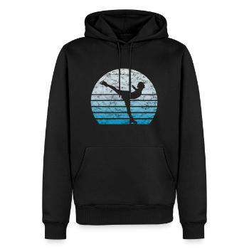 Patinage artistique Figure Skater Retro Vintage cadeau - Sweat à capuche Premium bio Homme - noir - Devant - Nico (187cm)